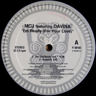 MCJ FEATURING DAVINA - I'm Ready (For Your Love)