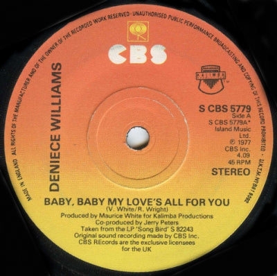 DENIECE WILLIAMS - Baby, Baby My Love's All For You