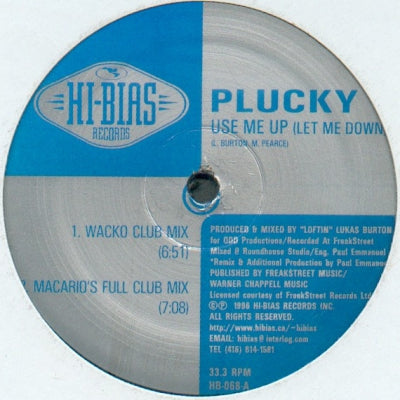 PLUCKY - Use Me Up (Let Me Down)