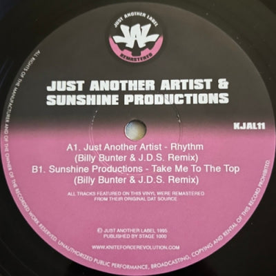 JUST ANOTHER ARTIST / SUNSHINE PRODUCTIONS - Rhythm / Take Me To The Top (Remixes)