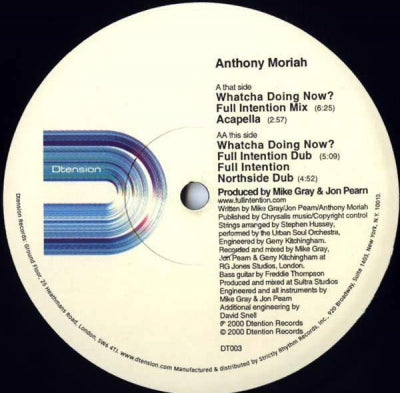 ANTHONY MORIAH - Whatcha Doing Now