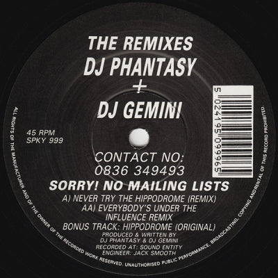 DJ PHANTASY + DJ GEMINI - The Remixes