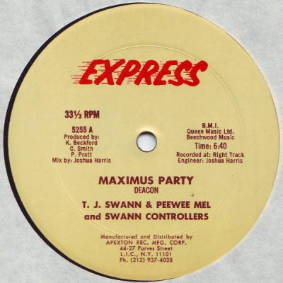 T. J. SWANN & PEEWEE MEL AND SWANN CONTROLLERS - Maximus Party