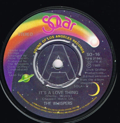 THE WHISPERS - It's A Love Thing / Girl I Need You