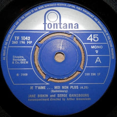 JANE BIRKIN & SERGE GAINSBOURG - Je T'Aime...Moi Non Plus / Jane B