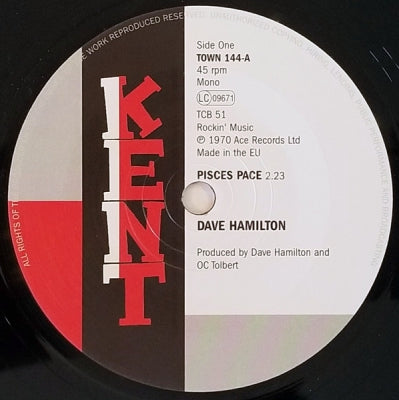 DAVE HAMILTON / THE BARRINO BROTHERS - Pisces Pace / The Bad Things (You Said To Me)