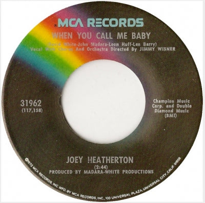 JOEY HEATHERTON - When You Call Me Baby / Live & Learn