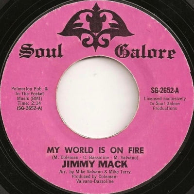 JIMMY MACK - My World Is On Fire