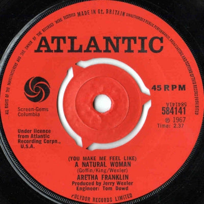 ARETHA FRANKLIN - (You Make Me Feel Like) A Natural Woman / Never Let Me Go