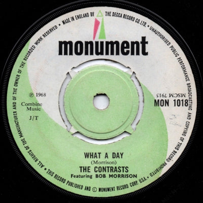 THE CONTRASTS - What A Day / Lonely Child