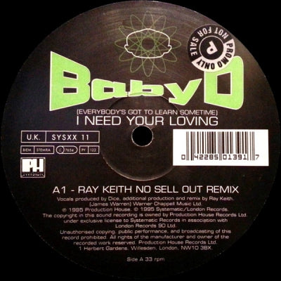 BABY D - (Everybody's Got To Learn Sometime) I Need Your Loving