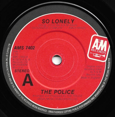 THE POLICE - So Lonely