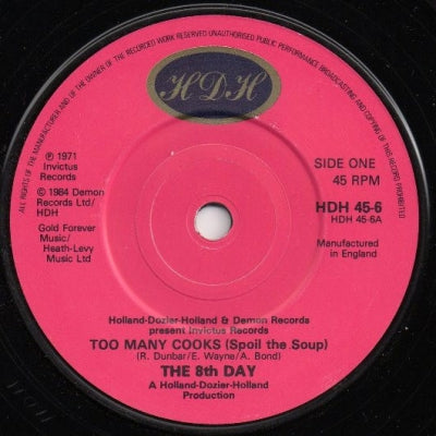 THE 8TH DAY - Too Many Cooks (Spoil The Soup) / I Can't Fool Myself
