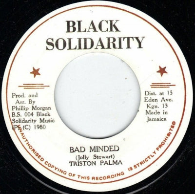 TRISTON PALMA / SOUL SYNDICATE - Bad Minded / Version