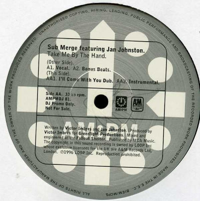SUB MERGE FEATURING JAN JOHNSTON - Take Me By The Hand