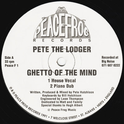 PETE THE LODGER - Ghetto Of The Mind