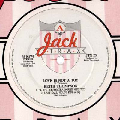 KEITH THOMPSON - Love Is Not A Toy