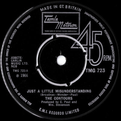THE CONTOURS - Just A Little Misunderstanding / First I Look At The Purse