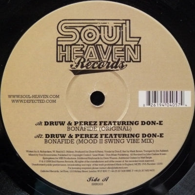 DRUW & PEREZ FEAT. DON-E - Bonafide