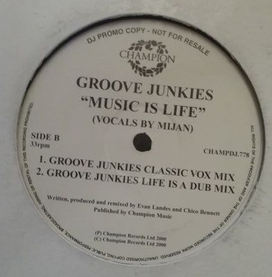 GROOVE JUNKIES - Music Is Life