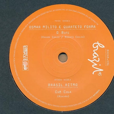 OSMAR MILITO E QUARTETO FORMA / BRASIL RITMO - O Bofe / Cho