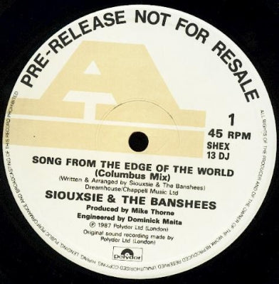SIOUXSIE AND THE BANSHEES - Song From The Edge Of The World