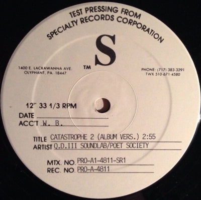 POET SOCIETY / Q.D.III SOUNDLAB - Catastrophe
