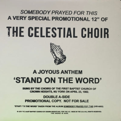 CELESTIAL CHOIR - Stand On The World