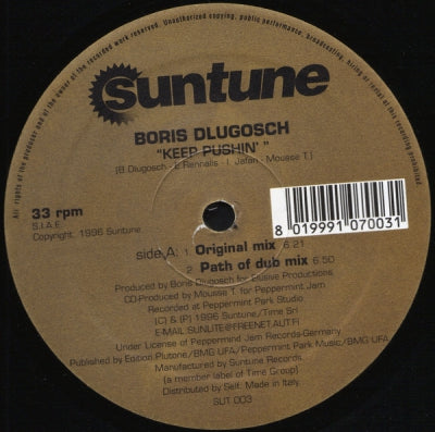 BORIS DLUGOSCH - Keep Pushin'