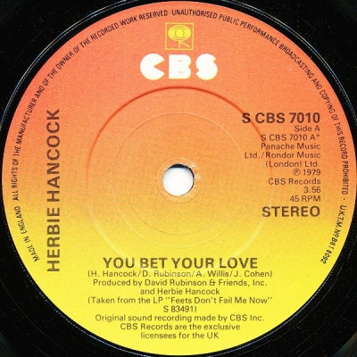 HERBIE HANCOCK - You Bet Your Love / Knee Deep