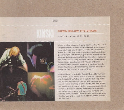 KINSKI - Down Below It's Chaos