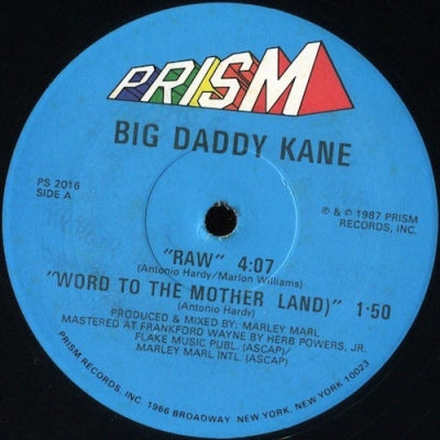 BIG DADDY KANE - Raw / Word To The Mother (Land)