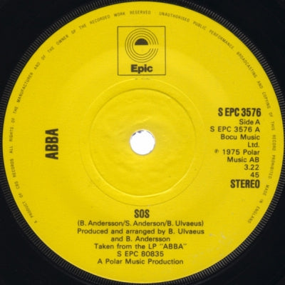 ABBA - SOS / Man In The Middle