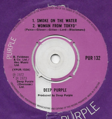 DEEP PURPLE - Smoke On The Water / Woman From Tokyo / Child In Time