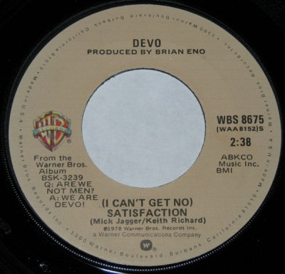DEVO - (I Can't Get No) Satisfaction / Uncontrollable Urge (Edit)