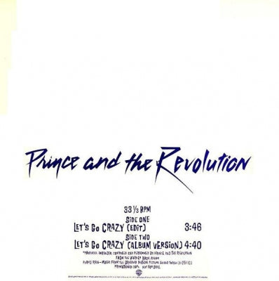 PRINCE - Let's Go Crazy