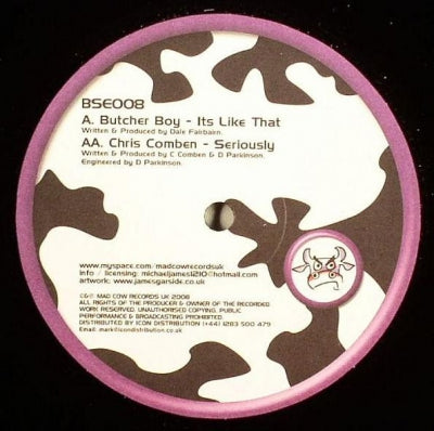 BUTCHER BOY / CHRIS COMBEN - Its Like That / Seriously