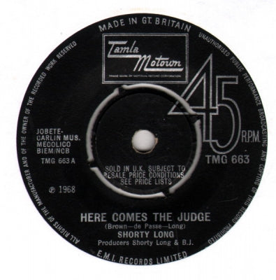 SHORTY LONG - Here Comes The Judge / Sing What You Wanna