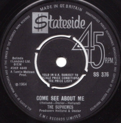 THE SUPREMES - Come See About Me / Always In My Heart