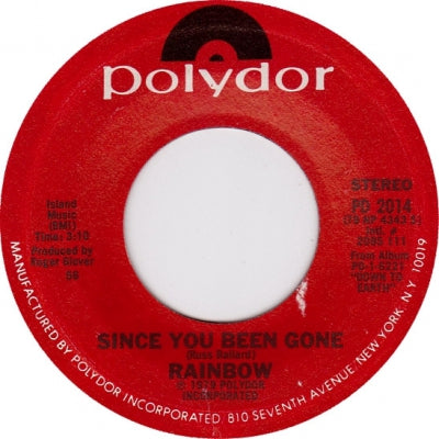 RAINBOW - Since You Been Gone / Bad Girls