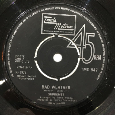 SUPREMES - Bad Weather /  It's So Hard For Me To Say Goodbye
