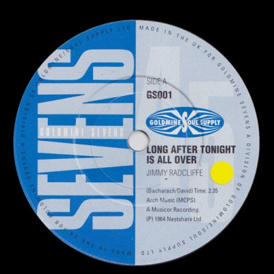 JIMMY RADCLIFFE / DEAN PARISH / TOBI LEGEND - Long After Tonight Is Over / I'm On My Way / Time Will Pass You By