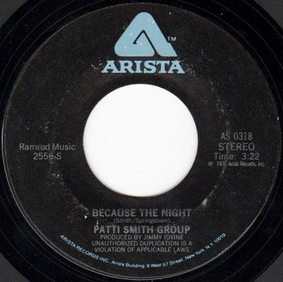 PATTI SMITH GROUP - Because The Night / God Speed