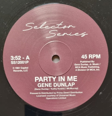 GENE DUNLAP - Party In Me / Take My Love