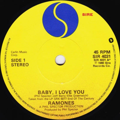 RAMONES - Baby I Love You / High Risk Insurance