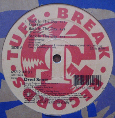 DRED SCOTT - Back In The Day / Can't Hold It Back