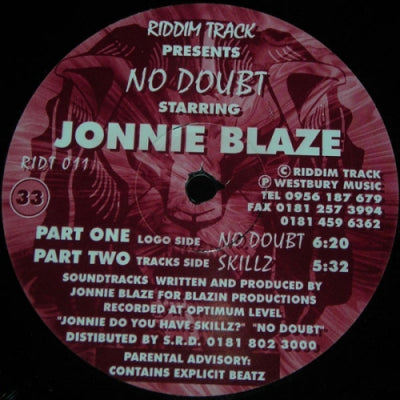 JONNIE BLAZE - No Doubt / Skillz
