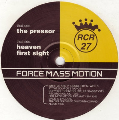 FORCE MASS MOTION - The Pressor / Heaven / First Sight