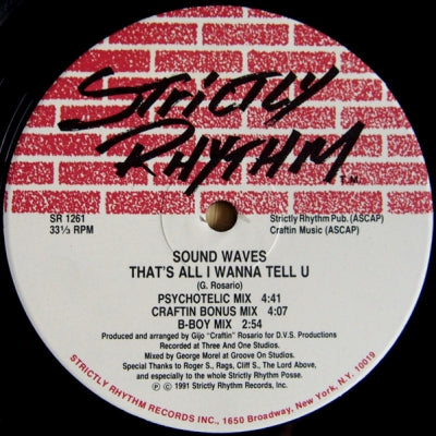 SOUND WAVES - Give It Up Girl / That's All I Wanna Tell U