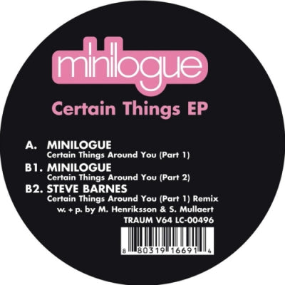MINILOGUE - Certain Things EP